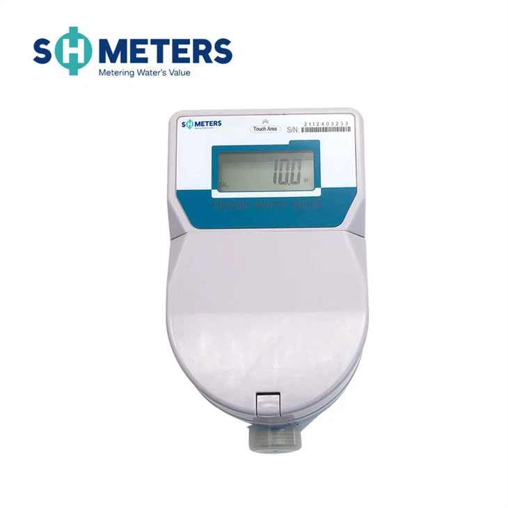 3/4'' Residential Sim Card Smart Prepaid Water Meter With Shut Off