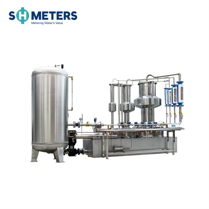 Equipo de prueba de medidor de agua Dn15-Dn50 Banco de prueba de medidor de agua de serie doble