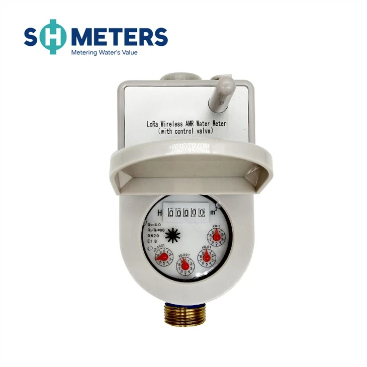 Medidor de agua Lora DN15 Rs485 Medidor de flujo de agua residencial con válvula inteligente